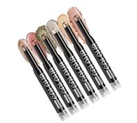 6Pcs Cream Eye Shadows Brightener Stick Makeup Set Shimmers Matte Eyeshadow Pencil Lasting Highs Pigmented Eye Makeup Pigmented
