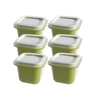 6pcs Creative ice hockey Makers Square ice hockey Moulds Reusable Mini Molds Drink Freezing Gadgets Kitchen Tools(Green)