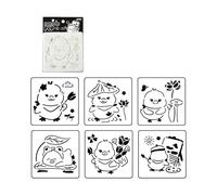 6Pcs Creative Scrapbooking Stencils Drawing Stencil with Intricate Patterns for Journaling and Art Projects Stencil Set