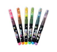 6Pcs Creative Star Seal Marker Pencils Double Tip Highlighters for Artistic Journaling Classroom Materials and Writing Materials Assemblies Safe Polystyrene Highlighters for Children