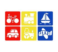 6Pcs Creative Tracing Boards Reusable Ruler Stencils Drafting Tools Set ABS Art Tracing Boards for Kids Children Drawing Crafts School Stationery