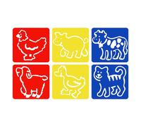 6Pcs Creative Tracing Boards Reusable Ruler Stencils Drafting Tools Set ABS Art Tracing Boards for Kids Children Drawing Crafts School Stationery