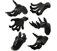 6Pcs Creepy Hands Halloween Decorations, Demon Fake Hand Wall Hanging Statues, Life-Sized Horror Hand for Gothic Wall Decor Bedroom, Haunted House Halloween Decor