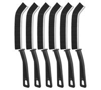 6Pcs Crevice Cleaning Brush Set - Hard Bristle Grout & Gap Cleaner for Bathroom Kitchen Window Tracks Narrow Corners Tile Grooves Small Spaces Multi-Purpose Essential Cleaning Tool Ergonomic Handle