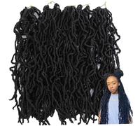 6Pcs Crochet Locs for Black Women 30 Inch Long Irregular Worm Soft Locs with Curly Ends Comfortable and Natrual Hair Extensions, Soft with Curly Ends