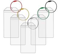 6Pcs Cruise Luggage Tag Waterproof, Luggage Tags with Zip Seal and Steel Loops, Clear Suitcase Tags for Ships Baggage Labels for Travel Baggage Bags