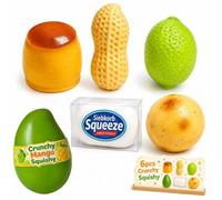 6PCS Crunchy Squishy Set, Realistic Color Changing Mango Lemon Peanut Potato Soap Pudding Slow Rising Amsr Stress Ball, Chameleon Textured Sensory Ball for Anxiety Management Party Favors