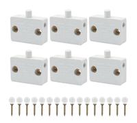 6PCS Cupboard Door Switch White 1A 250V Cupboard Light Control Switch Cupboard Auto Control Switch Push to Wardrobes, Bookcases, Cupboard Doors, Shoe Cabinets