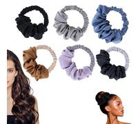6PCS Curling Scrunchie for Sleep, Heatless Hair Curler Overnight Curls Damage-Free Sleepy Ties Big Hair Scrunchies for Long Hair