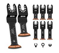 6pcs Curved Japanese Tooth Oscillating Saw Blades set, Standard & Extra-Long Reach Set, Curved Edge Oscillating Multitool Blades Clean Cut for Wood, Plastic