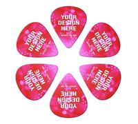 6Pcs Custom Photo Text Logo Guitar Picks Personalised Bass Picks Customised Guitar Accessories - Guitar Picks for Acoustic Guitar, Electric Guitar, Bass Guitar Novelty Gifts Presents for Women Men