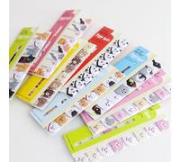 6pcs Cute Animals Sticker Bookmarks, 18 Styles Pad Sticky Notes Self Adhesive Tab Notes Page Markers Flags Index Bookmark Marker Pad for Office School