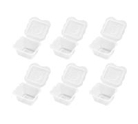 6pcs Cute Bear Baby Feeding Container Case with Clear Scale Temperature Resistant & Safe Complementary Food Box Easy to Clean Baby Food Box