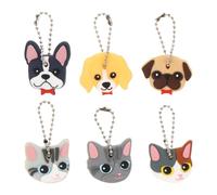 6Pcs Cute Cartoon Key Covers - Soft Pvc Key Caps for Protection Assorted Colors Fun Animal Design for Easy Identification and Multifunctional Use