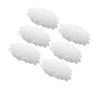 6pcs Cute Rice Grain Brooch Pin for Clothes and Backpacks, White | Zinc Alloy with Acrylic Detail, Novelty Food Themed Design, for Documents, Bag Decoration, Kawaii Fans