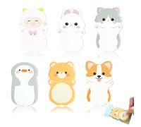 6pcs Cute Sticky Notes, Cartoon Animal Sticky Notes Set Party Bag Fillers for Kids, Small Post It Notes Stationery Supplies Small Gifts for Kids, for School Office (180 Sheets)