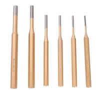 6Pcs Cylindrical Punch Chisel, HRC48-58 Hardness CR-MN Steel, Good Toughness and Shock Resistance, Cylindrical Punch Sleeve