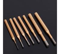 6PCS Cylindrical Punch Chisel Set, High Hardness CR-MN Steel Cylindrical Chisel Round Head Center Punch Chisel 3-8mm