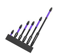 6PCS D1 Anti-Slip and Shock-Proof Bits with Phillips Screwdriver Bits Magnetic Screwdriver Bits Set, Set Strong Magnetic Impact Screwdriver, Non-Slip Screwdrivers Bits (6PCS/Set)