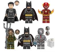 (6pcs) DC Justice League Batman Harley, Little Ugly Woman Superman, Flash series Alliance LEGO puzzle compatible, suitable for LEGO