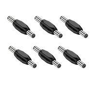 6PCS DC Power Male to MaleJack Adapter, 2.1mm x 5.5mm Barrel Connector for CCTV Camera, DC Coupler Power Extension, Low Voltage Electronic, Security System and Power Supply Project