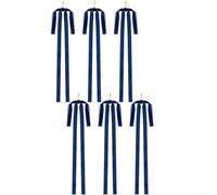 6pcs decorative bow pendants for Christmas tree and wreath use, suited for DIY holiday crafts that bring seasonal cheer and festive style (blue)