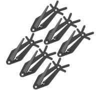 6pcs Deer Skull Wall Mounted Hook Stainless Steel Black Trophy Mount