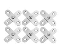 6pcs Degree Rotatable Stainless Steel Pivot Hinges for Cabinets | Hidden Hardware Look, Multi-angle Rotation, Silver Finish for Wardrobes, Wood Panels and Kitchens