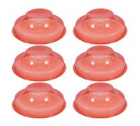 6pcs Detector Protective Cover 4.33 Inch by 1.5 Inch ABS Red | Easy Installation, Fits Multiple Detector Models, False Alarm Prevention, Unobtrusive Look for Home and Restaurant