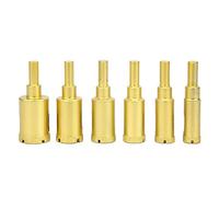 6Pcs Diamond Hole Drill Bit Set for Marble Glass Ceramic Concrete Artificial Stone, Brazed Diamond Bits with Oval Chip Design, 14mm to 25mm Diameter, Anti - Slip Handle for Electri