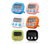 6PCS Digital Kitchen Timers for Cooking, Magnetic Back Countdown Timer Loud Alarm Wtih Fold-Out Stand Lcd Display Stopwatch for Classroom Gym Study Teeth Cleaning Kids Children (2 Without Batteries)