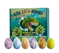 6pcs Dinosaur Egg Bath Bombs, Long-Lasting Fragrance, 5x5x7.5cm, Dinosaur Bath Bombs, Natural Díno Egg Baths Balls, Long-Lasting Fizzy Effect, for Children, Teens, and Adults