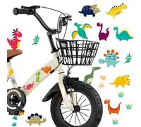 6Pcs Dinosaur Stickers 48 Dinosaurs,High Visibility Adhesive Stickers Set Warning Sticker Waterproof Safety Helmet Sticker Decoration for Bike Bicycle Skateboard Cycling Helmets Room Cabinet Decals