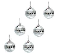 6Pcs Disco Ball 2Inch Silver Mini Disco Ball Mirror Ball for Disco Par