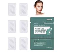 6PCS Dissolving Microneedle Eye Patches-Nano Microneedle Eye Patch,Hydrating Gel Eyes Mask with Hyaluronic Acid,Eye Patches for Dark Circles,Puffy Eyes&Fine Lines,Brightening Eyes Care