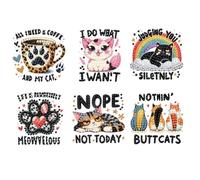 6pcs DIY Diamond Art Fridge Magnets | Painting Kit for Adults with Tools | Magnetic Stickers for Refrigerator, Lockers & Metal Surfaces | Creative Home Decor Craft(Cat)
