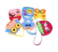 6pcs DIY Felt Craft Kit Fun Handbag Sewing for Beginners Non Woven Accessories for Home School and Travel Encourages Creativity and Parent Interaction