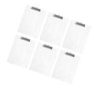 6pcs Document Organizer Small Clipboard A5 PET Metal Writing Board