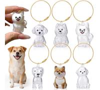 6PCS Dog Keychain for Pet Lovers - Dog Hair Keychain & Dog Hair Keepsake - Portable Dog Fur Keepsake Cute Keychains for Backpacks, Heartfelt Memorial Gifts for Loss of Dog