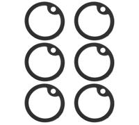 6pcs Dog Tag Silicone Protector Mute Cover for Pet Id Tags Black