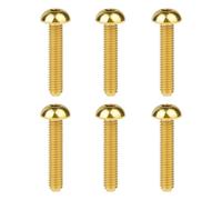 6pcs Dome Head Titanium Bolt M3x 8 10 15mm Allen Screw, Gold, M3,8mm