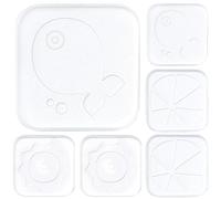 6pcs Door Handle Protectors, Clear Rubber Door Stopper Silencer Self Adhesive Punch-Free, for Walls, Refrigerators, Cabinets, Headboards