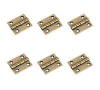 6Pcs Door Hinges,Brass Folding Hinges,Heavy Duty for Gate,Window,Drawer 1inch Antique Brass