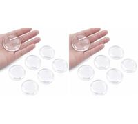 6Pcs Door Stopper, Silicone Transparent Round Door Handle Protectors, Self Adhesive Wall Protector Door Handle Stopper Bumper Pads, Rubber Door Stop for Indoor Wall Fridge Cabinets (Pack of 2)
