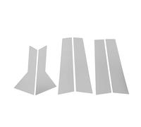 6Pcs Door Window Pillar Post Trim Cover, Chrome Mirrored Finish Weather High Strength PC Material, Luxury Design Vehicle Pillar Post Trim with Protective Film for Car Pro