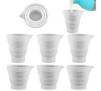6PCS Dosing Ball for Liquid Detergent,Foldble Silicone Laundry Detergent Dispenser Liquid Dispenser with Scale, Washing Machine Balls for Liquid for Fluids/Powder(50ml+100ml)