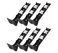 6pcs Double Curtain Track Bracket Side Mount Iron Black Reinforced