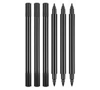 6Pcs Double End Fabric Marker for Clothing Hat Canvas Bag Shoes No Fading No Bleeding Waterproof Black Fabric Paint Pen Fabric Pen