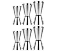 6PCS Double-Head Measuring Cup, Measure Cup, Double Ended Jigger Set, Essential Tool for Home Bartenders and Making, Measuring Cups for Drink Preparation