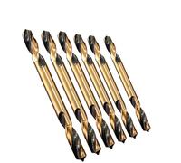 6Pcs Double Headed Auger Drill Bits Hole Cutter For Stainless Steel Electric Drill Power Tools 3/3.5/4/4.5/5/6mm Professional Metalworking